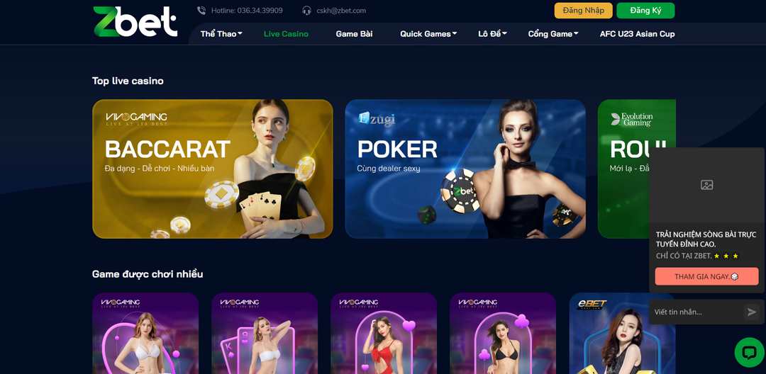 Sản phẩm game tại Zbet đỉnh cao